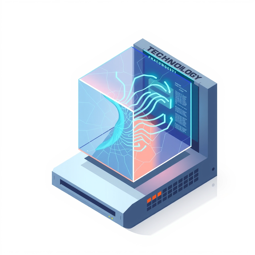 Un cubo de cristal roto con código brillante en su interior, representando una sandbox comprometida.