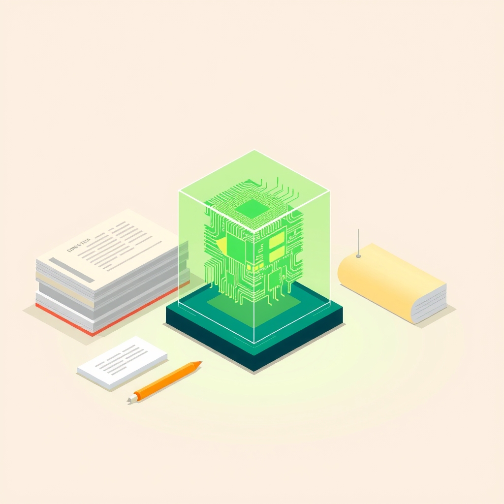 A glass cube with glowing circuit layers representing Kubernetes control plane complexity.