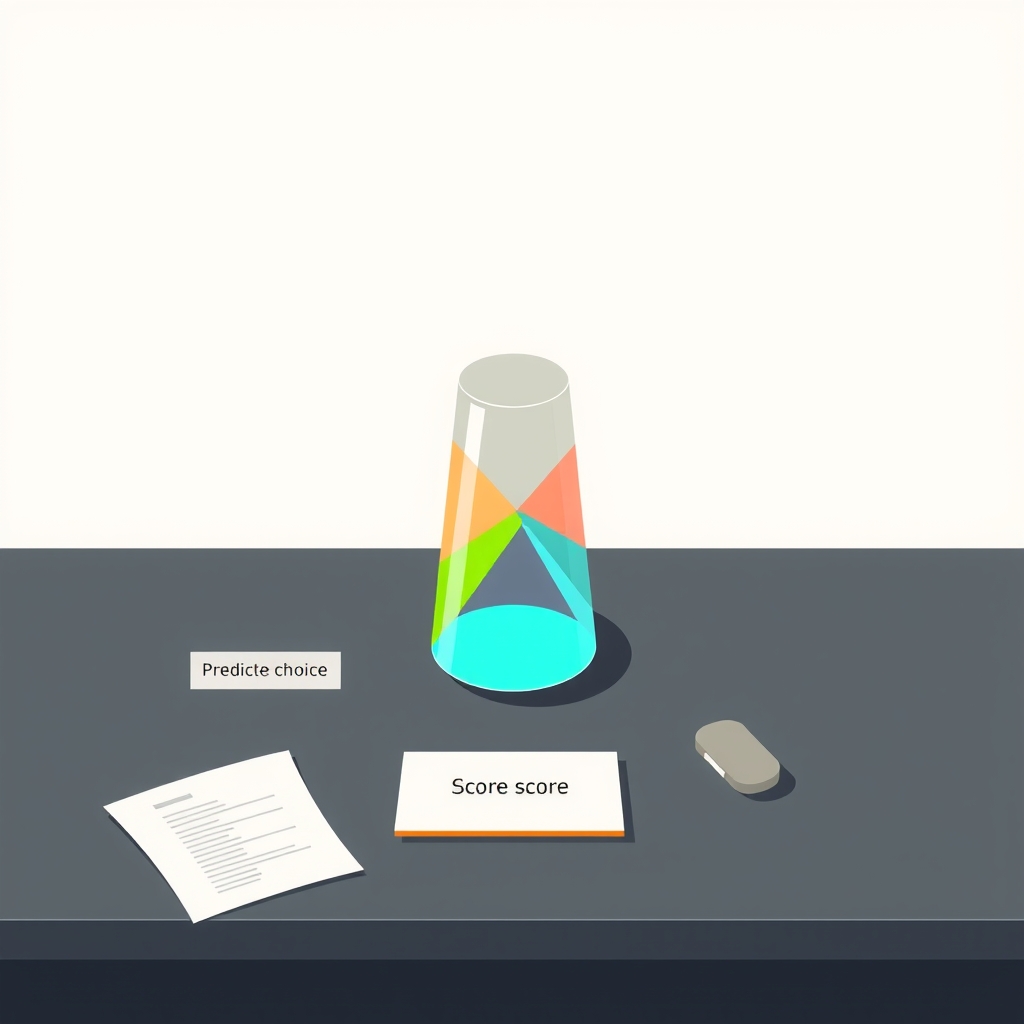 Un prisme en verre divisant la lumière en trois chemins représentant les types de questions de l'API